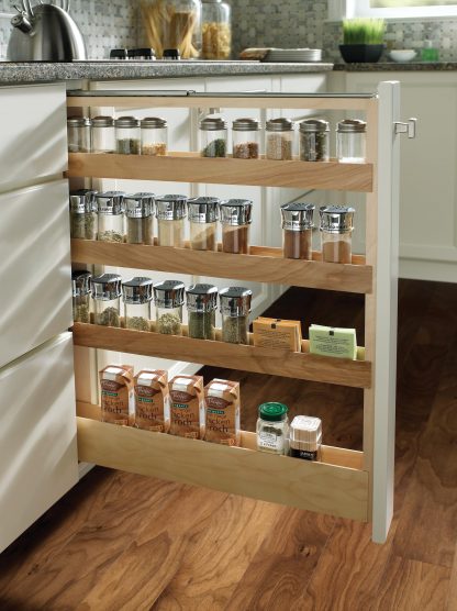 Yorktowne Cabinetry Pull Out Spice Rack, In Cabinet Spice Rack Slide