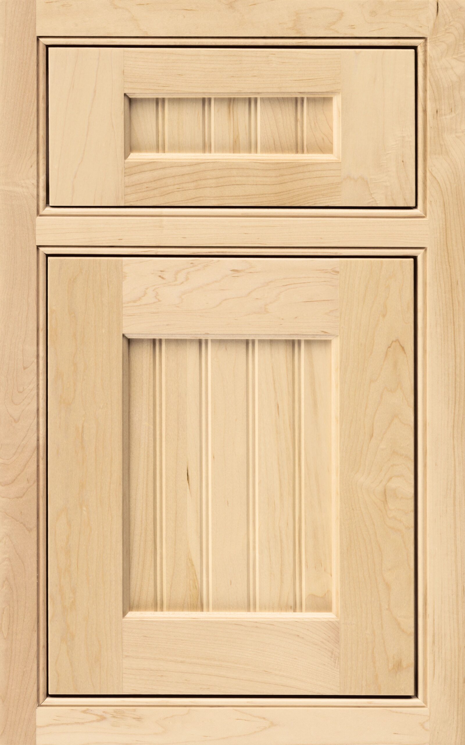 Natural on maple with beaded face frame