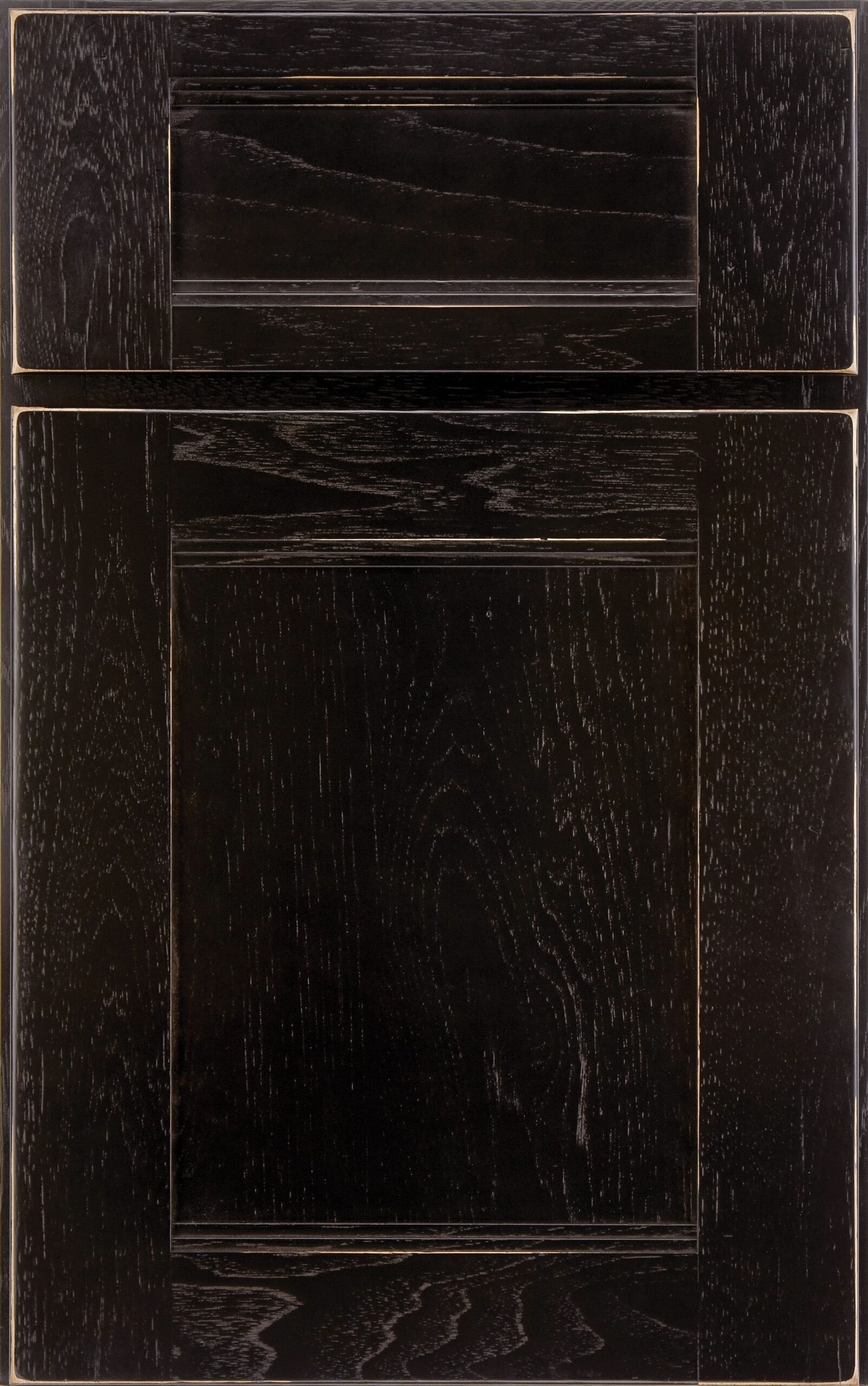Carriage Black with Ebony & Glaze and Heirloom Distressing on hickory