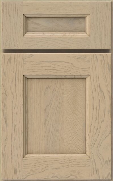 Rochelle Reverse Raised Panel in Flax on hickory